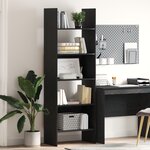 vidaXL Bibliothèque Chêne noir 60 x 35 x 180 cm Bois d'ingénierie