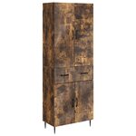 vidaXL Ensemble de Meubles 2 Pièces Chêne fumé 66 x 34 5 x 89 5 cm