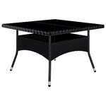 vidaXL Ensemble à manger de jardin 9 Pièces Résine tressée et acacia Noir