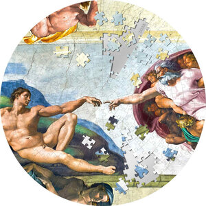 Monnaie CREATION OF ADAM Micropuzzle Treasures Special Edition 5 Oz Argent 20$ Palau 2023