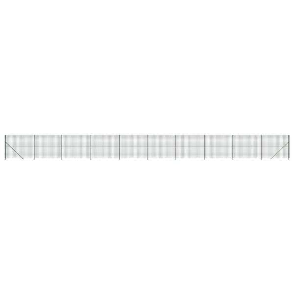 vidaXL Clôture en treillis métallique avec bride vert 1 4x25 m