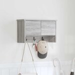 vidaXL Porte-manteau mural avec étagère Sonoma gris 50 x 20 x 30 cm