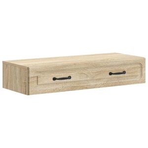 vidaXL Table d'appoint murale Chêne Sonoma 87 5 x 34 5 x 17 cm