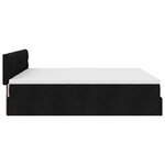 VidaXL Cadre de lit ottoman avec matelas noir 160x200 cm tissu