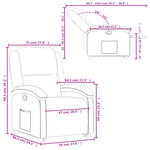 vidaXL Fauteuil inclinable Crème Tissu