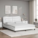 vidaXL Cadre de lit sans matelas blanc 160x200 cm similicuir