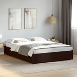 vidaXL Cadre de lit sans matelas noir 150x200 cm