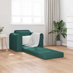 vidaXL Canapé-Lit Vert foncé 98 x 71 x 83 cm tissu