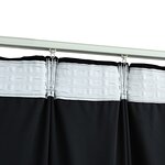 vidaXL Rideaux occultants avec crochets 2 Pièces Velours Noir 140x175 cm