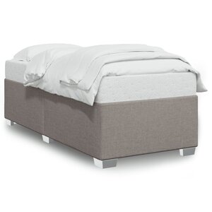 vidaXL Cadre de lit sans matelas taupe 90x200 cm tissu
