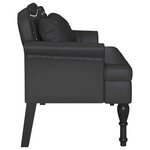 vidaXL Banc Chesterfield Noir 120 5 x 65 x 75 cm Cuir synthétique