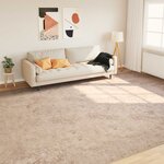 vidaXL Coureur de Tapis MARSA Beige 300 x 400 cm Polyester et PVC
