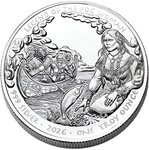 Pièce de monnaie en Argent 1 Dollar g 31.1 (1 oz) Millésime 2026 Native American Silver Dollars LEGEND OF FOG WOMAN