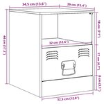 vidaXL Table de chevet blanc 34 5x39x44 cm acier