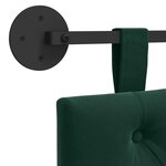 vidaXL Tête de lit suspendue Vert foncé Velours