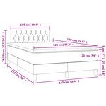 vidaXL Sommier à lattes de lit avec matelas LED gris foncé 120x190 cm