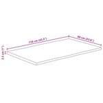 vidaXL Dessus de table 110x60x2 5 cm bord vivant bois massif manguier