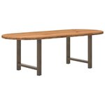 vidaXL Table à manger marron clair bois de chêne massif ovale