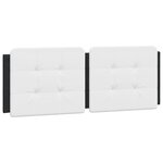 vidaXL Coussin de tête de lit noir et blanc 120 cm similicuir
