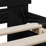 vidaXL Cadre de lit avec tête de lit Chêne noir Bois d'ingénierie