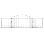 vidaXL Paniers à gabions arqués 25 Pièces 200x30x40/60 cm Fer galvanisé