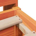vidaXL Cadre de lit sans matelas cire marron 135x190cm bois pin massif
