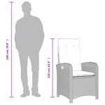 vidaXL Ensemble à manger de jardin et coussins 3 Pièces Beige poly rotin