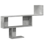 vidaXL Étagère murale gris béton 100x15x70 cm bois d'ingénierie