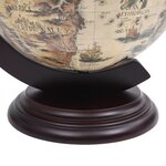 vidaXL Support de vin globe de dessus de table Bois d'eucalyptus Blanc