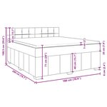 vidaXL Sommier à lattes de lit avec matelas Noir 180x200 cm Tissu