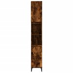 vidaXL Armoire de bain chêne fumé 30x30x190 cm bois d'ingénierie