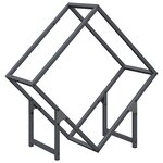 vidaXL Portant de bois chauffage anthracite 60x25x60 cm