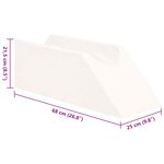 vidaXL Coussin pour les jambes Uni Blanc 68 x 25 x 21 5 cm