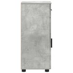 vidaXL Cabinet de salle de bain avec tiroir Gris béton 30 x 35 x 80 cm