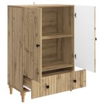 vidaXL Buffet Chêne artisanal 66 x 34 5 x 95 cm Bois d'ingénierie