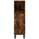vidaXL Armoire de bain chêne fumé 30x30x100 cm bois d'ingénierie