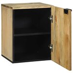 vidaXL Meuble sous lavabo avec porte Marron et Noir 38 x 33.5 x 48 cm