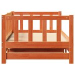 vidaXL Lit Pull-out de Jour Brun cire 203.5 x 164 x 66 cm Pin massif