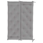 vidaXL Coussin de banc de jardin gris 150x(50+50)x7 cm tissu oxford