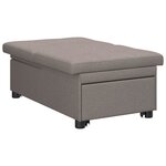 vidaXL Canapé-Lit Taupe 194 x 67 x 37 cm tissu