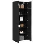 vidaXL Armoire de rangement 3 Pièces Chêne noir
