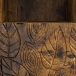 vidaXL Meuble TV 102 x 34 5 x 50 cm Chêne fumé Bois d'ingénierie