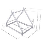 Lit Tipi enfant bois massif gris 120 x 190 cm