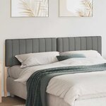 vidaXL Tête de lit capitonnée Marron et gris clair 180 cm Pin massif
