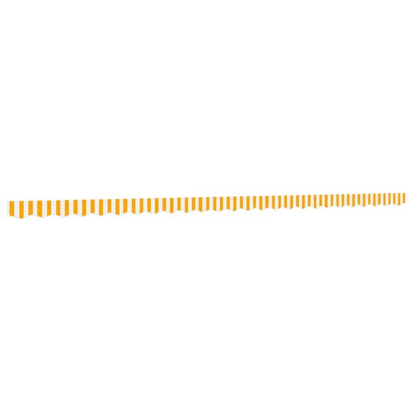 vidaXL Tissu de remplacement de cantonnière d’auvent jaune blanc 6 m