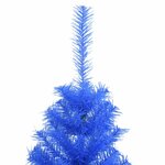 vidaXL Sapin de Noël artificiel avec support bleu 120 cm PVC