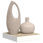 vidaXL Étagère murale flottante Chêne et blanc 23x23 5x3 8 cm MDF