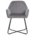 vidaXL Chaises à manger lot de 2 gris velours