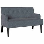 vidaXL Banc Chesterfield Gris foncé 112 x 65.5 x 75 cm Velours