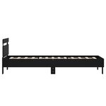 vidaXL Cadre de lit avec tête de lit et lumières LED noir 75x190 cm